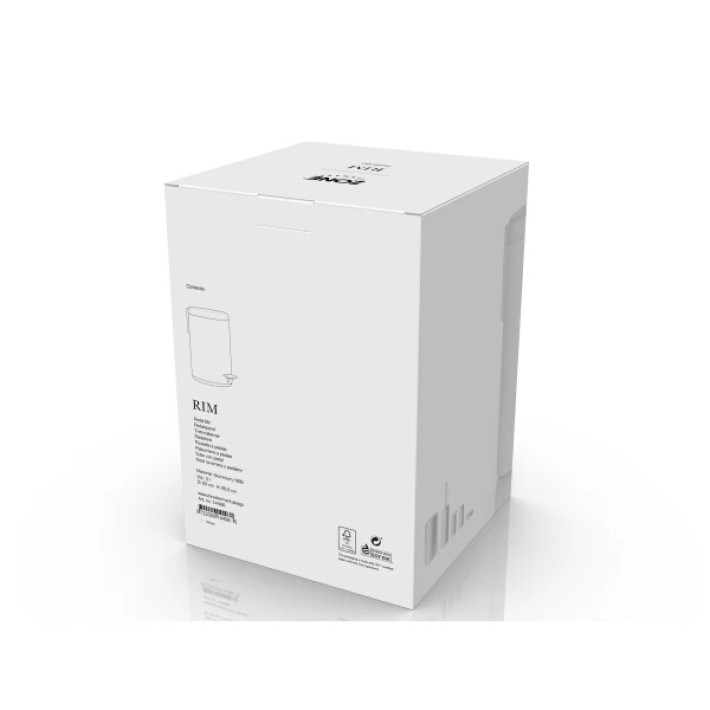 Zone Denmark Κάδος Απορριμμάτων Αλουμινίου/ABS 3 Lt - Rim White
