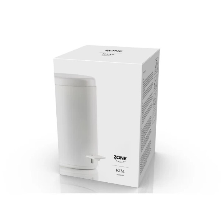 Zone Denmark Κάδος Απορριμμάτων Αλουμινίου/ABS 3 Lt - Rim White