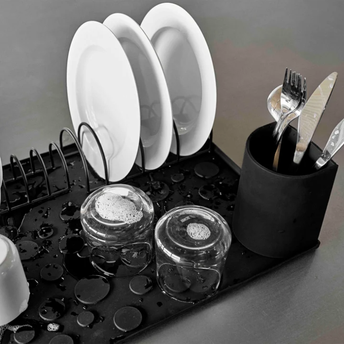 Zone Denmark Πιατοθήκη Σιλικόνης 45x36x22 - Diish Black