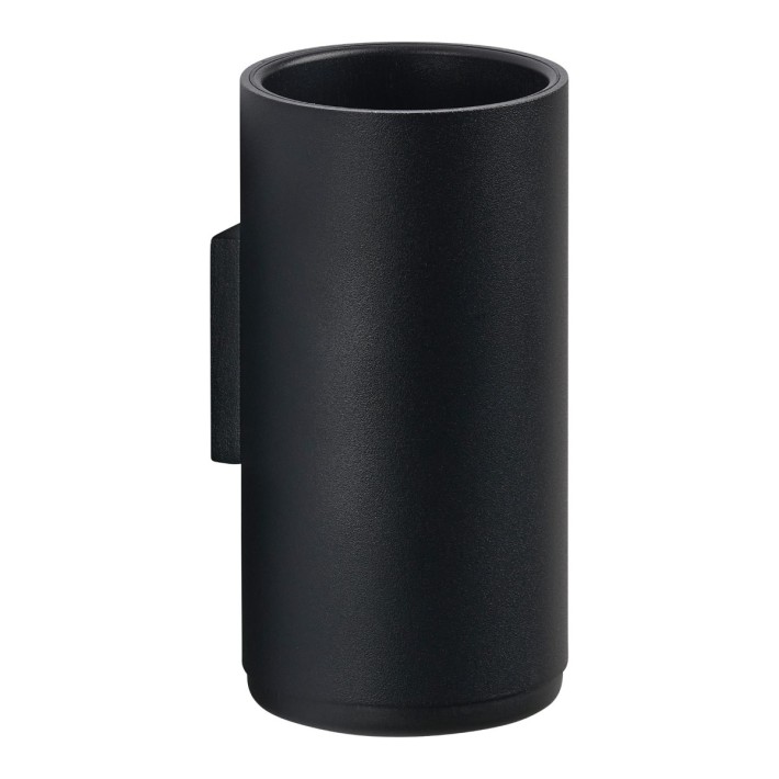 Zone Denmark Επιτοίχια Ποτηροθήκη Αλουμινίου/ABS Ø7,5x13,6 - Rim Black
