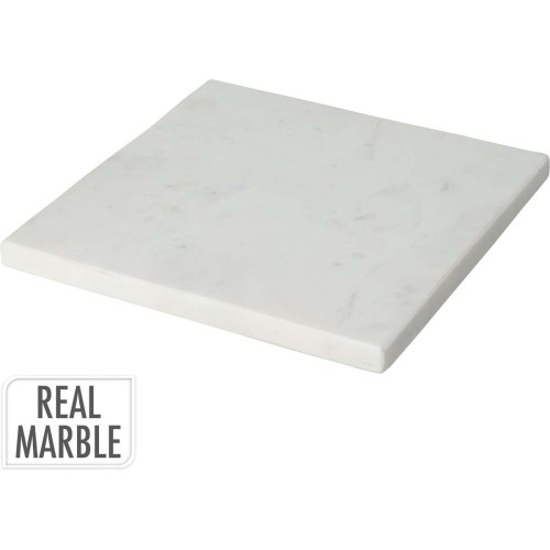 JK Home Décor - Βάση Marble Λευκή 20x20x1.5cm