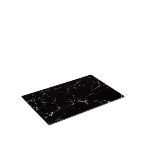 Βάση κοπής γυάλινη marble μαύρη 30Χ20