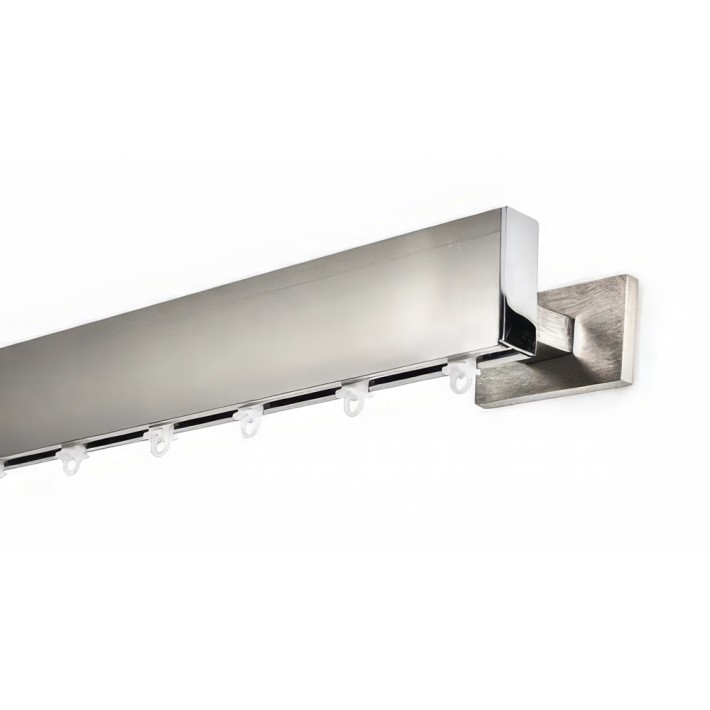 Anartisi Μεταλλικός Σιδηρόδρομος Τοίχου Lama Aluminium Rail Collection Inox Polished/Χρώμιο (Απλό ή με Σύστημα Wave)