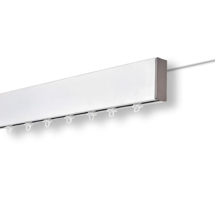 Anartisi Μεταλλικός Σιδηρόδρομος Οροφής Lama Aluminium Rail Collection MY01/MY37 Λευκό με Γκρι Τάπες (Απλός ή Με Σύστημα Wave)