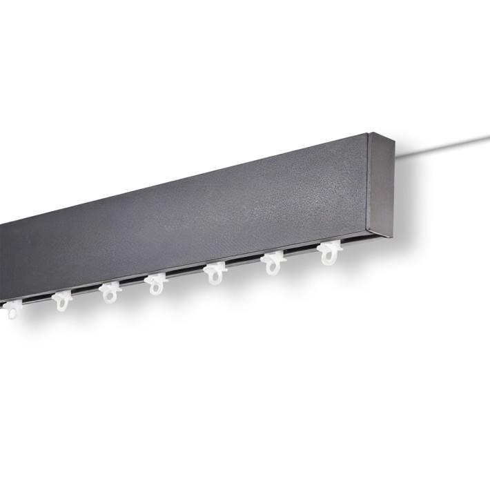 Anartisi Μεταλλικός Σιδηρόδρομος Οροφής Lama Aluminium Rail Collection MY31 Ανθρακί (Απλός ή Με Σύστημα Wave)