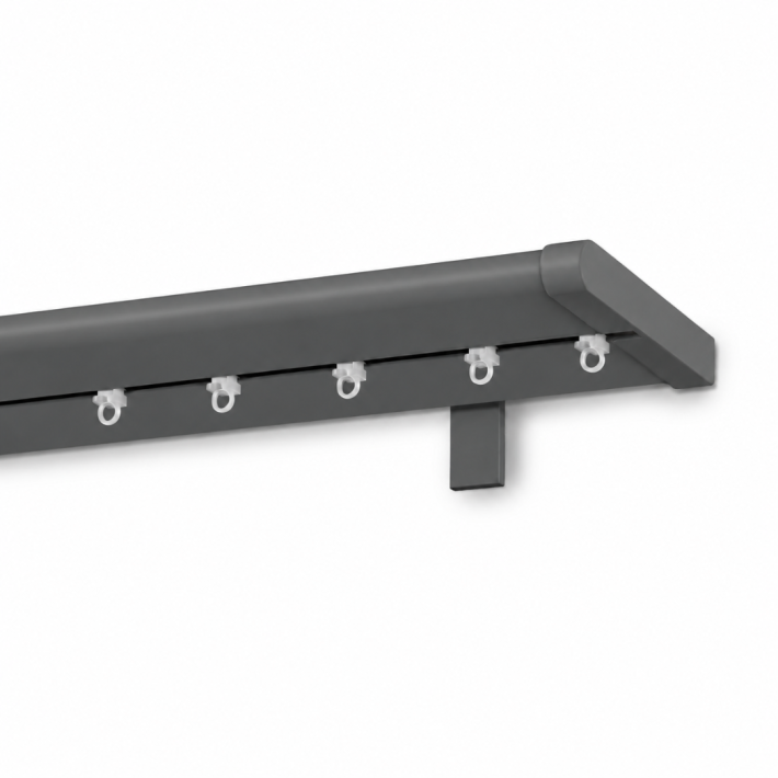 Anartisi Μεταλλικός Σιδηρόδρομος Τοίχου Phantom Aluminium Rail Collection MY07 Γκρι (Απλό ή με Σύστημα Wave)