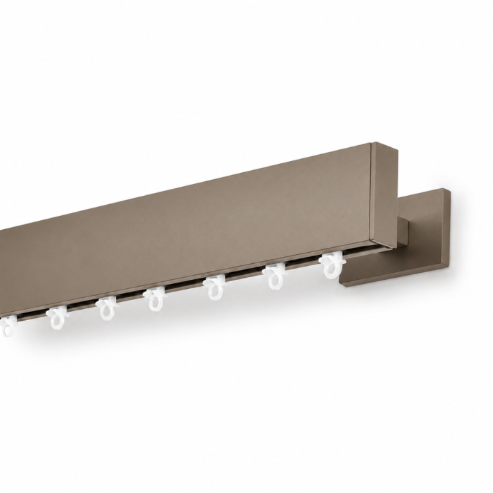 Anartisi Μεταλλικός Σιδηρόδρομος Τοίχου Lama Aluminium Rail Collection MY08 Γκρι/Καφέ  (Απλό ή με Σύστημα Wave)