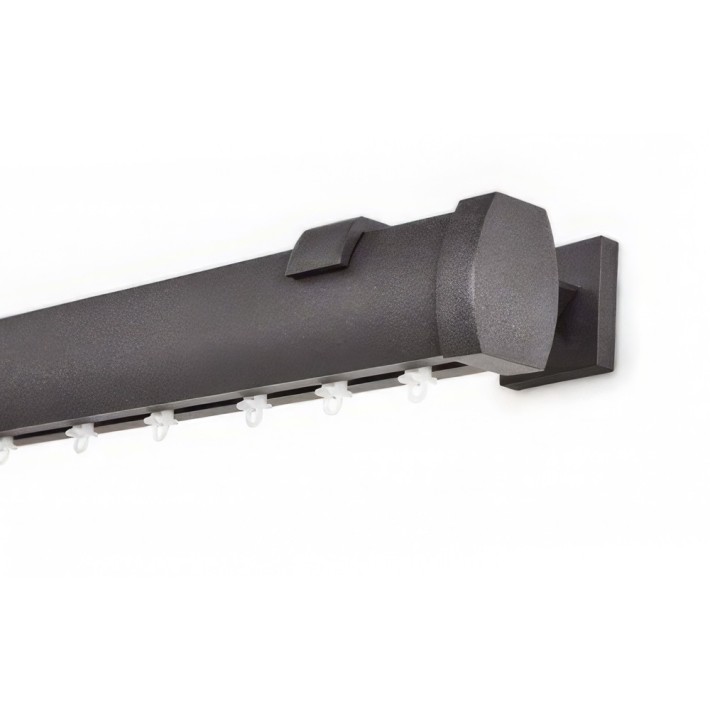 Anartisi Μεταλλικός Σιδηρόδρομος Τοίχου Rock Aluminium Rail Collection MY31 Ανθρακί (Απλός ή Με Σύστημα Wave)