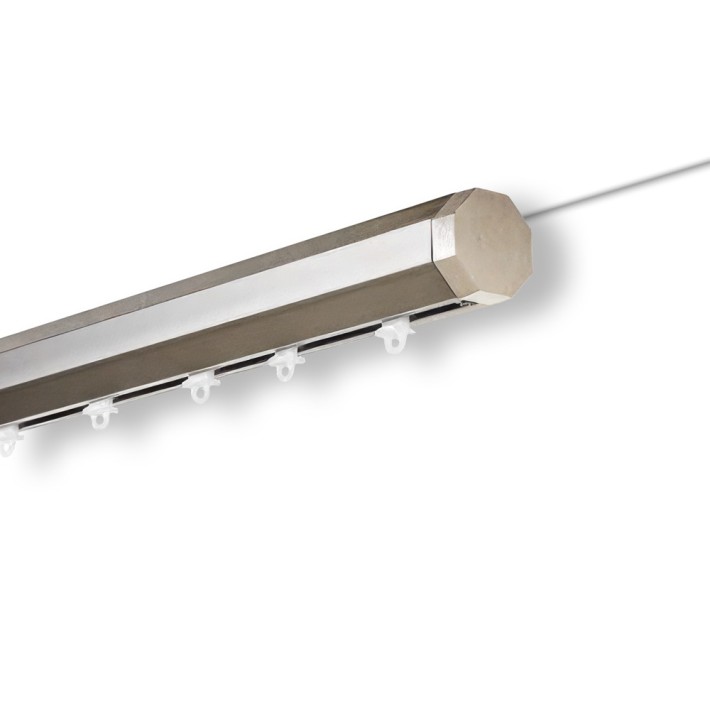 Anartisi Μεταλλικός Σιδηρόδρομος Οροφής Tetris Rail Collection Inox Polished - Ιnox Γυαλιστερό (Απλός ή Με Σύστημα Wave)