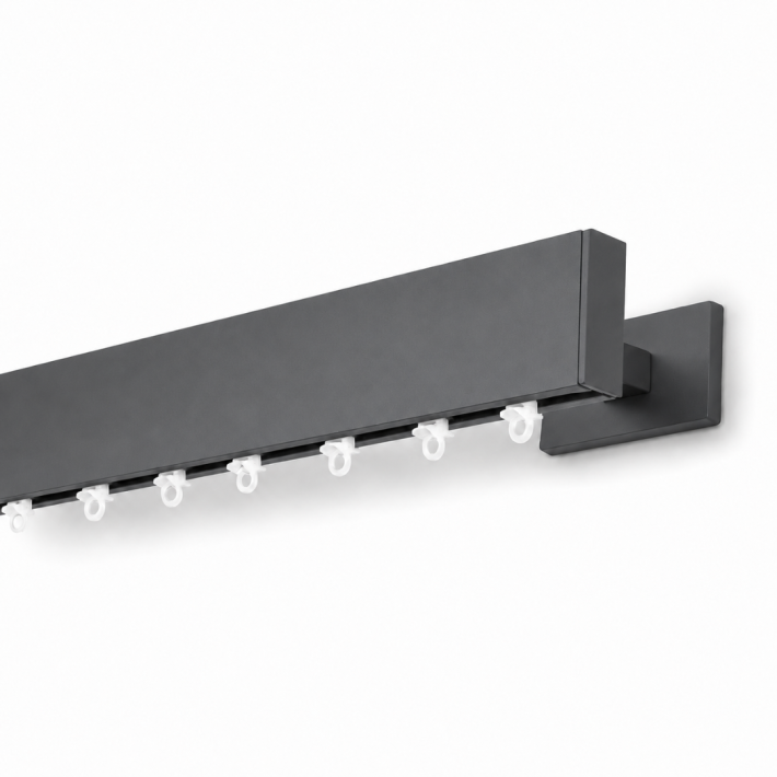 Anartisi Μεταλλικός Σιδηρόδρομος Τοίχου Lama Aluminium Rail Collection MY07 Γκρι (Απλό ή με Σύστημα Wave)