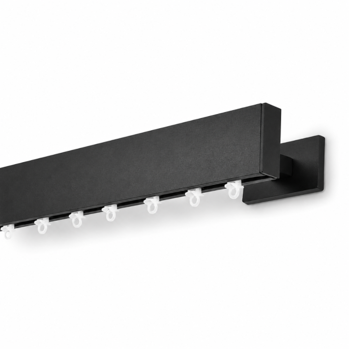 Anartisi Μεταλλικός Σιδηρόδρομος Τοίχου Lama Aluminium Rail Collection MY24 Μαύρο (Απλό ή με Σύστημα Wave)