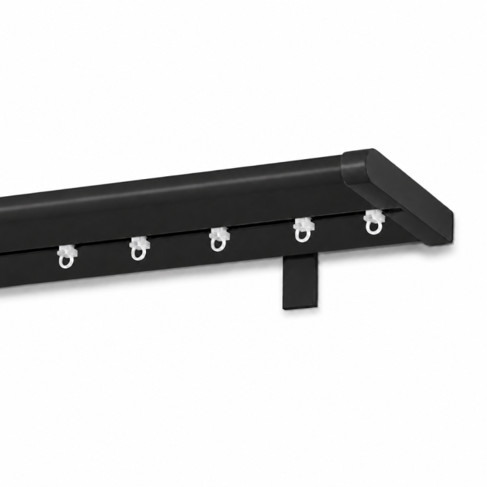 Anartisi Μεταλλικός Σιδηρόδρομος Τοίχου Phantom Aluminium Rail Collection MY24 Μαύρο (Απλό ή με Σύστημα Wave)