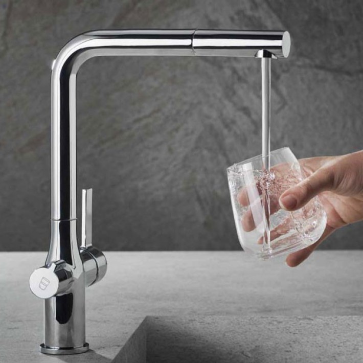 Buades Μπαταρία Κουζίνας Mε Φίλτρο Ψηλή Aqua Pure σε Χρώμιο 510S021.CH