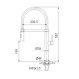 Buades Μπαταρία Κουζίνας Pull-Out Mika Inox Λευκό 5195421.IXWH