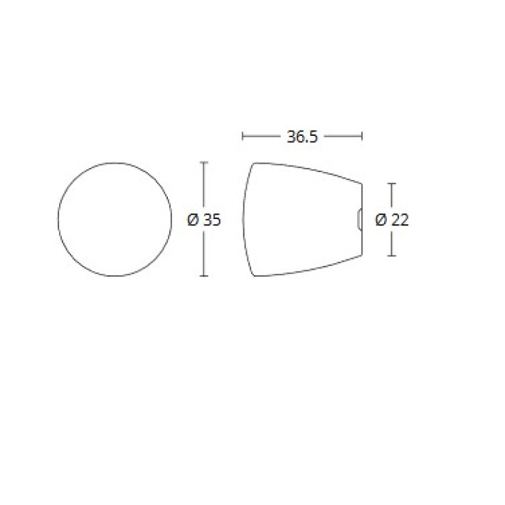Μπουλ Εξώθυρας Φ35 Convex 1013P Ματ Αντικέ