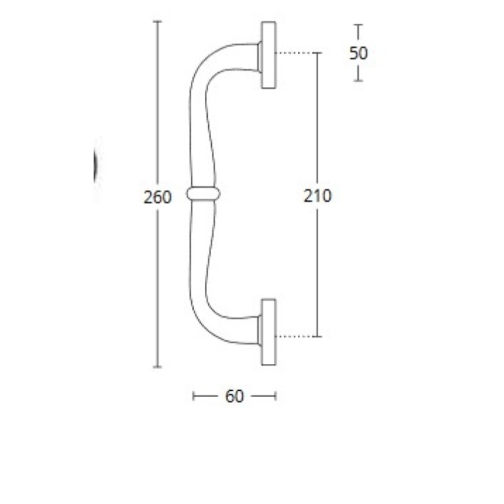 Λαβή Εξώθυρας  Convex 155 Ματ Νίκελ