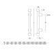 Λαβή Εξώθυρας Inox Convex 639 σε 10 Διαστάσεις