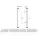 Λαβή Εξώθυρας Inox Convex 643 Φ25 σε 10 Διαστάσεις