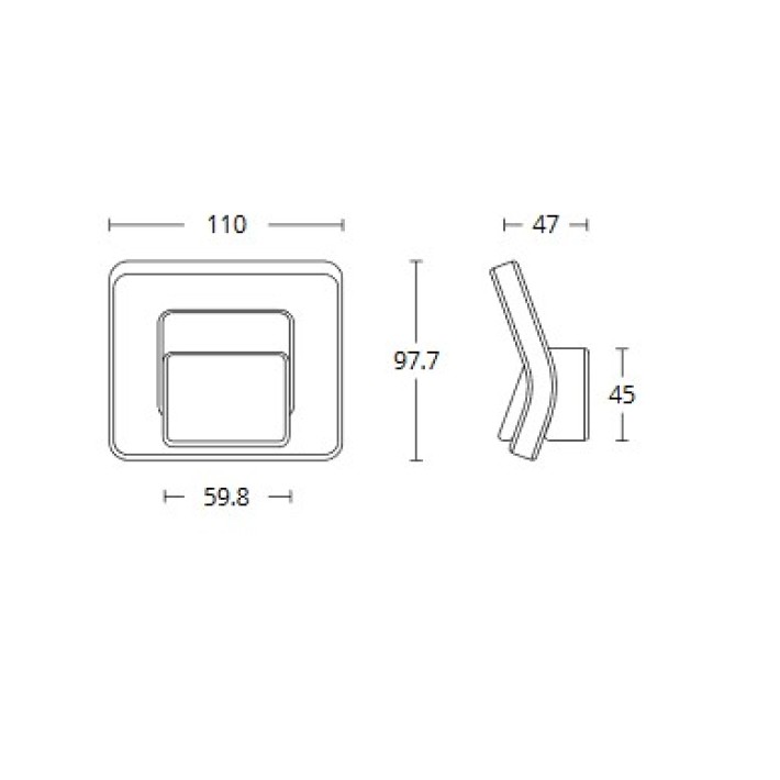 Μπουλ Εξώθυρας 110x97.7 χιλ., Convex 807 Ματ Νίκελ
