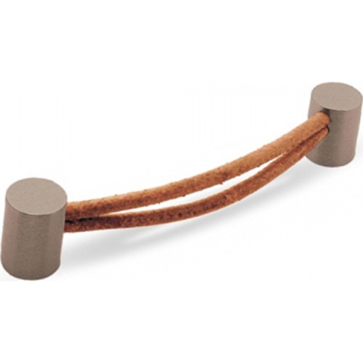 Λαβή Επίπλου Convex 827-96  Νίκελ Ματ Ανοιχτό Καφέ Δέρμα