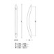 Λαβή Εξώθυρας INOX Convex 833-600 Ματ Νίκελ