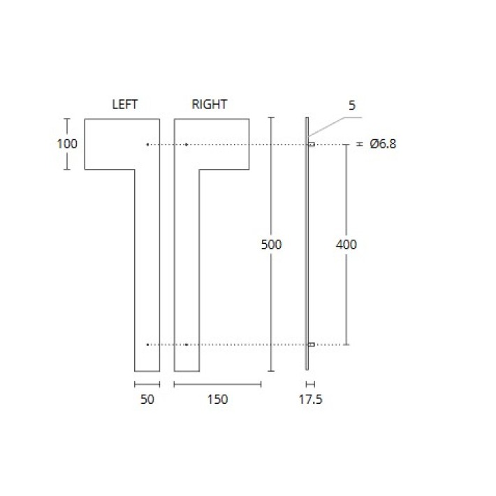 Λαβή Εξώθυρας Inox Convex 861