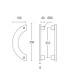 Λαβή Εξώθυρας Inox Convex 921-210