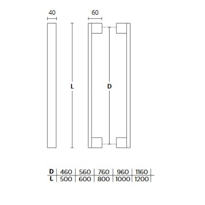 Λαβή Εξώθυρας Αλουμινένια Convex 989