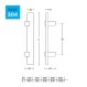 Λαβή Εξώθυρας Inox Convex 1149 σε 5 Διαστάσεις