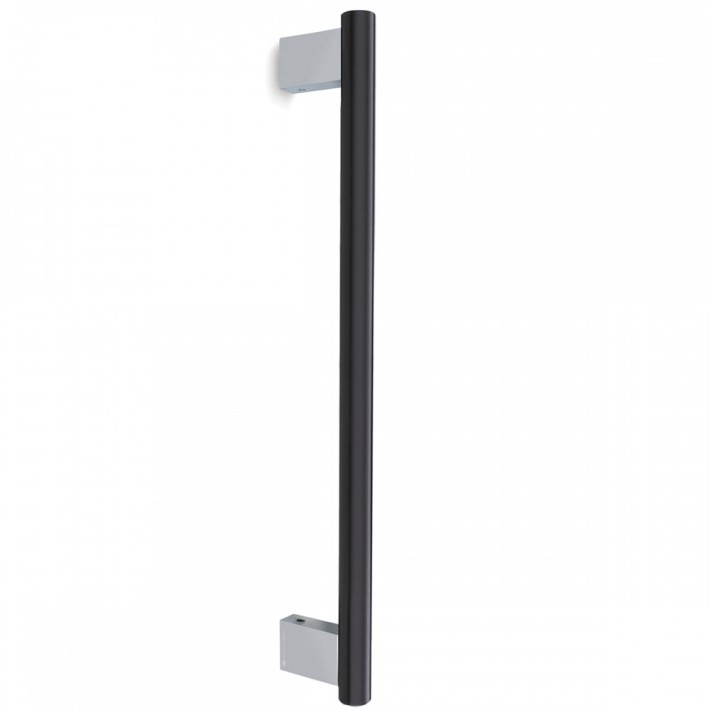 Λαβή Εξώθυρας Inox Μαύρη με Χρώμιο Ματ  Convex 1167 Φ25