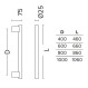 Λαβή Εξώθυρας Inox Νικελ Ματ  Convex 1167 Φ25