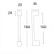 Λαβή Συρόμενης Πόρτας Convex 1177P Μαύρη 184mm
