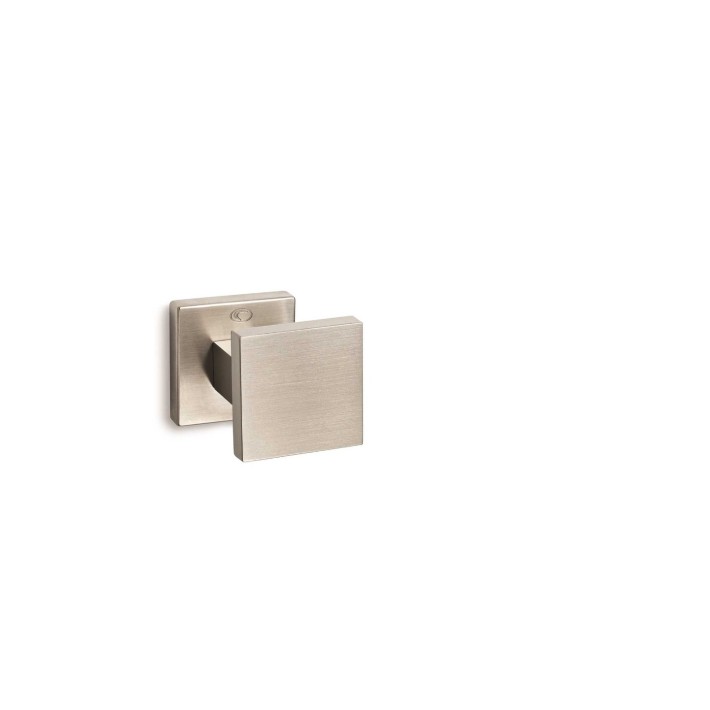 Πόμολο Πόρτας με Ροζέτα, Ματ Νίκελ Convex 785-50RO