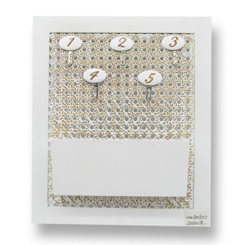 Disraeli 156-68 Κλειδοθήκη με Φακελοθήκη Ξύλινη 25,5x5x29,5 εκ.,Λευκή