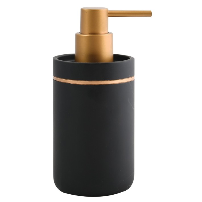 Dispenser Bly 03295.001 Polyresin  Μαύρο Χρυσό Ματ 7x17 εκ.Spirella