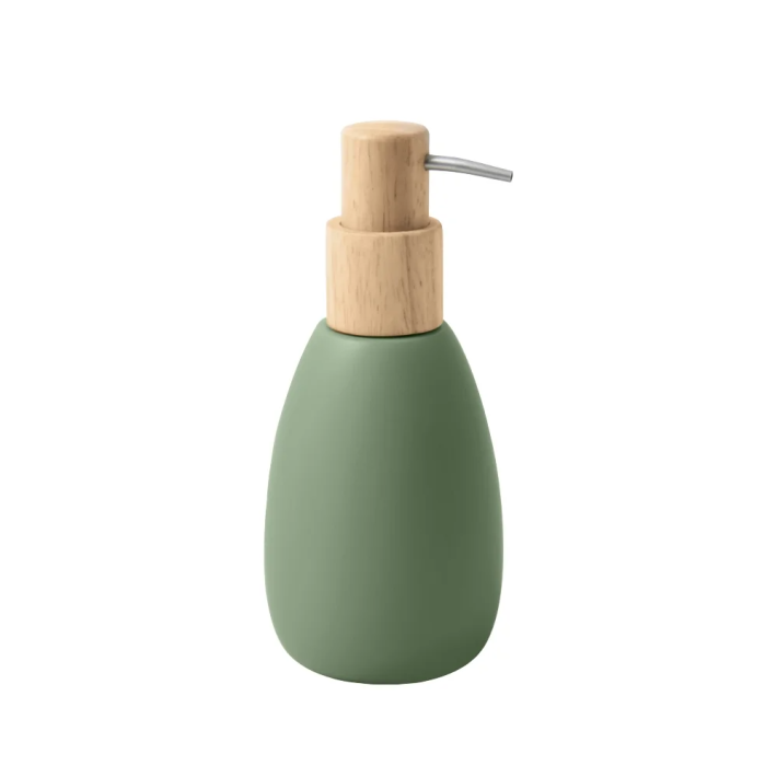Dispenser Sven 03080.003 Ρητίνη Πράσινο με Ξύλινη Αντλία 8,2x18,9εκ. Spirella