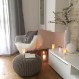 Πλεκτό Πουφ Στρογγυλό 50x35εκ. Dimitracas 05692.015 Light Grey