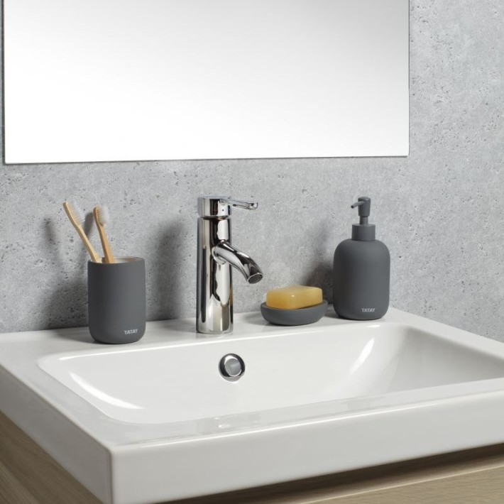 Dispenser Soft 06794.002 Επιτραπέζιο Dispenser Κεραμικό 8x17.5 εκ., Γκρι
