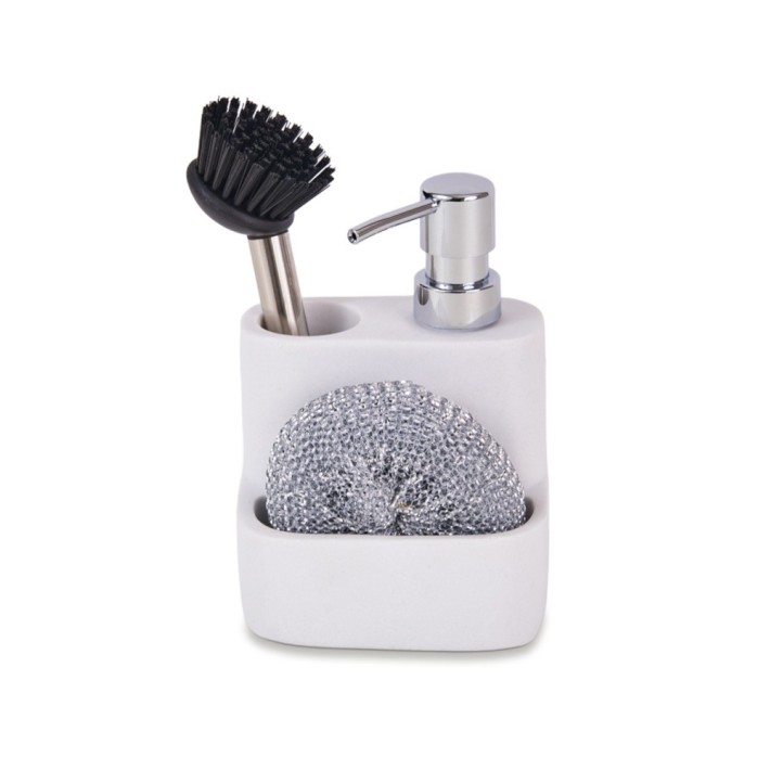Dispenser Κουζίνας με Θήκη Polyresin Dimitracas 03011.001 Λευκό