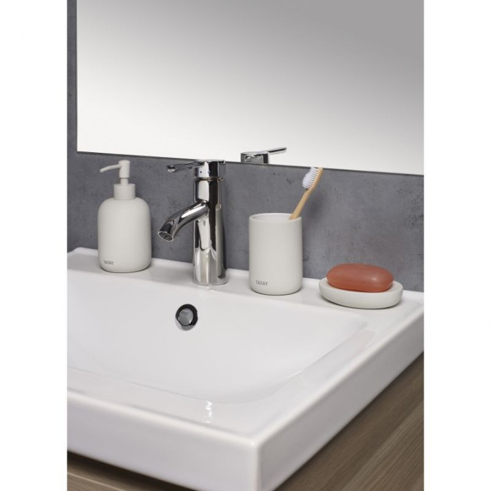 Dispenser Soft 06794.001 Επιτραπέζιο Dispenser Κεραμικό 8x17.5 εκ., Λευκό