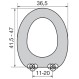 Elvit 0039 Καπάκι Λεκάνης Bαρέως Τύπου MDF 41,5-47x36.5εκ., Λευκό
