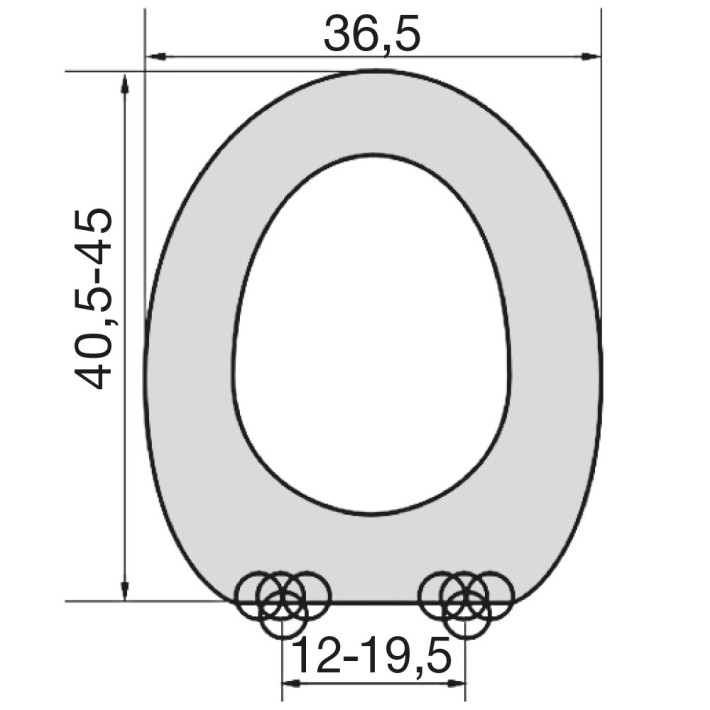 Elvit 0108 Ελυρος Καπάκι Λεκάνης 40,5-45x36.5εκ Λευκό