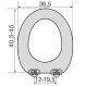 Elvit 0108 Ελυρος Καπάκι Λεκάνης 40,5-45x36.5εκ Λευκό