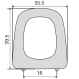 Elvit 0204 Καπάκι Λεκάνης Ideal Standard Emirama 39.5x35.5εκ., Λευκό