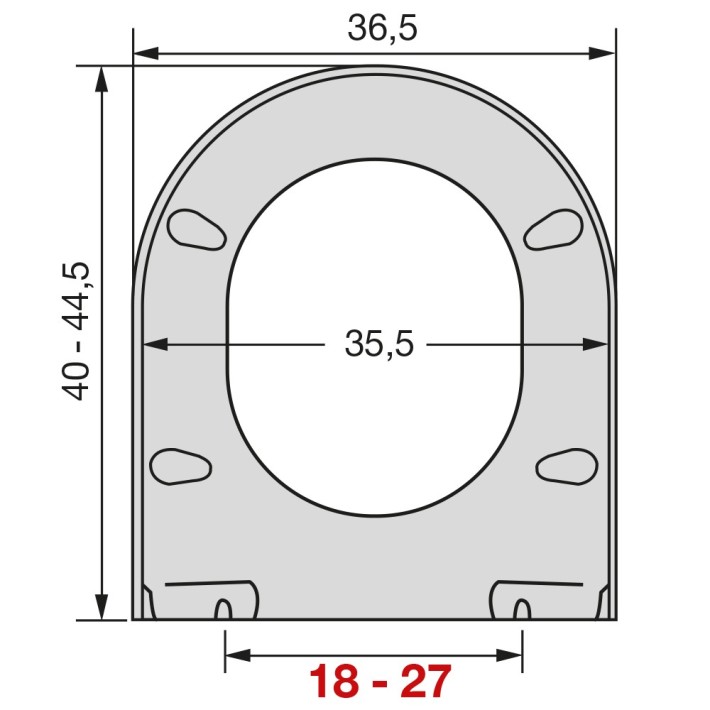 Elvit 0322 Stark 3 Καπάκι Λεκάνης 40-44,5x36,5 εκ., Λευκό