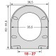 Elvit 0322 Stark 3 Καπάκι Λεκάνης 40-44,5x36,5 εκ., Λευκό