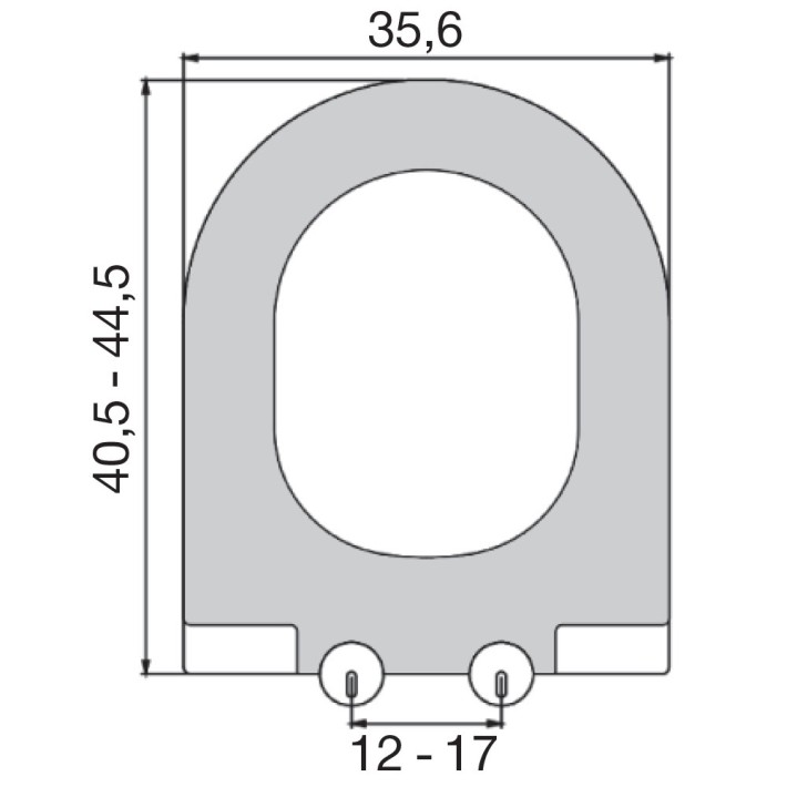 Elvit Βεργίνα D-Shape 0338 Καπάκι Λεκάνης Slim Soft Close Πλαστικό 40.5-44.5x35.6cm Λευκό