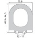 Elvit Βεργίνα D-Shape 0338 Καπάκι Λεκάνης Slim Soft Close Πλαστικό 40.5-44.5x35.6cm Λευκό