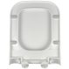 Elvit  0344 Yakut Τετράγωνο Καπάκι Λεκάνης Slim Soft Close Πλαστικό 40-45x34.5cm Λευκό