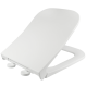 Elvit  0344 Yakut Τετράγωνο Καπάκι Λεκάνης Slim Soft Close Πλαστικό 40-45x34.5cm Λευκό
